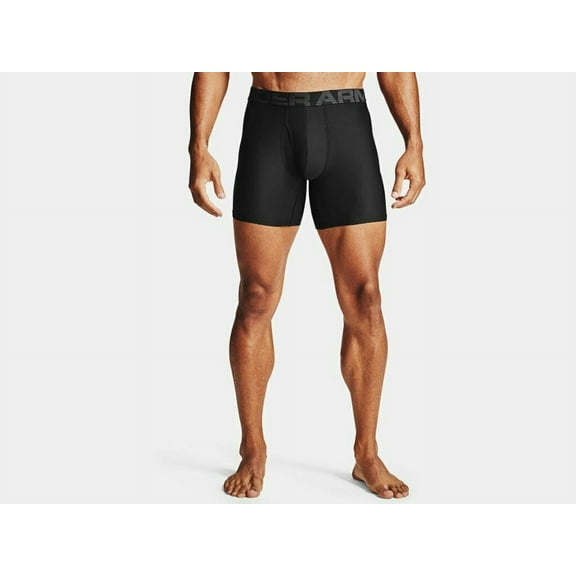 Under Armour Men's UA Tech 6" Boxerjock Boxer Briefs 1363619-001 Black – 2-Pack