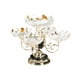 thumbnail image 1 of Matsuzay de cristal de 5 cabezales para postre, aperitivos con estilo, bandeja para servir frutas secas, fácil de limpiar Teteras amarillo loto, 1 of 6