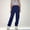 Dark Blue, variant on Juslio Girls Pants Casual Solid Spring Sports Slim Ankle Binding Work Pockets Length for Kids Dark Blue