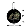 thumbnail image 6 of I Got Your Back Soldier and German Shepherd Dog Camo Round Luggage ID Tag Card Suitcase Carry-On, 6 of 8