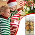 thumbnail image 4 of AYktou 8 Pcs Christmas Balls Ornaments Set, Multiple Types Glitter Christmas Ball Combination Christmas Tree Ornament Gift Hanging Balls for Festivals Birthdays Weddings Tree Decoration, 4 of 7