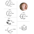 thumbnail image 2 of 6 Pairs Stainless Steel Ear Clips Non Pierced Earrings Hoop Ear Clips Cartilage Ear Clips Set for Men and Women, 6 Different Styles, 2 of 5