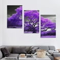 thumbnail image 4 of COMIO Canvas Prints Purple Tree Framed Wall Art Big Tree Landscape Contemporary Picture for Home Decoration Office Wall Decor Ready to Hang（3 Piece,12x16in）, 4 of 4