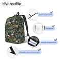 thumbnail image 3 of Rocae Flamingos And Palm Leaves for Durable Canvas Backpack Leisure Large Bag Travel Rucksack Multi-function Backpack Medium, 3 of 8