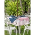 thumbnail image 3 of Outdoor Tablecloths with Umbrella Hole & Zipper, Bears Round Tablecloths 60 Inch, Cute Rainbow Clouds Moon Pink Purple Waterproof Table Cloth, Patio/Pool/Picnic Table Covers, 3 of 8