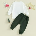 thumbnail image 5 of NAFUU Baby Boy Girl Christmas Outfit Cute Embroidery Long Sleeve Crewneck Sweatshirt And Pants Two Piece Set Toddler Boys Casual Outfit Vintage Outfits 3-6 Months, 5 of 6