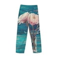 thumbnail image 3 of Lsque Flowers in Glass Vase Print Men's Pajama Pants, Lounge Pant - Comfortable Home Wear,Elastic Waistband, Stylish Design-Small, 3 of 9