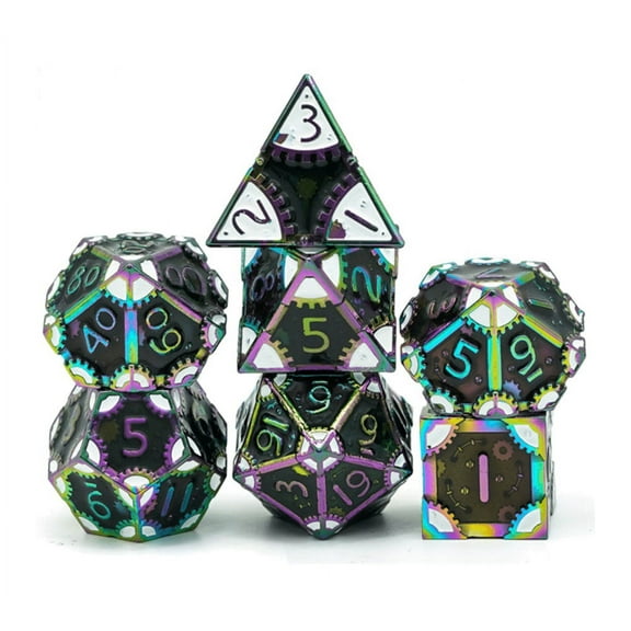 SteamPunk Dark Lord RPG Metal Dice Set