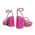 thumbnail image 3 of BURUDANI Women's Platform Strappy Heels Open Toe Ankle Strap Square Party Sandals Y2K Dress Shoes, 3 of 4
