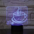 thumbnail image 2 of Lámpara LED Illusion 3D con luz nocturna, color café con cambio de color, 2 of 3