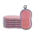 thumbnail image 1 of Sponges Kitchen Dish Sponge For Washing Dishes Cleaning Kitchen 6 Pack Non Scratch Rough Scrubbers Side For Non Stick Cookware Soft Microfiber Scrub Side For Dishes, 1 of 7