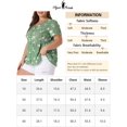 thumbnail image 6 of Agnes Orinda Women's Plus Size Summer Elegant Floral V Neck Peplum Blouse 4X Green, 6 of 6