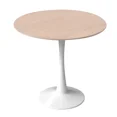 thumbnail image 3 of LeisureMod Bristol 27" Round Dining Table with Sintered Stone Top and White Steel Pedestal Base for Modern Kitchen and Dining Room, 3 of 8