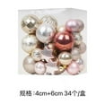 thumbnail image 4 of VOTRUDI Shatterproof Christmas Ornament Set, 34-Piece Rose Gold & Silver Glitter Balls, Elegant Modern Tree Decorations for Home and Party, 4 of 5