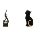 thumbnail image 1 of Estatua abstracta de gato , escultura de resina, arte moderno, figura decorativa, adorno coleccionable para sala de estar, vitrina, estanterí, 1 of 8
