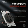 thumbnail image 2 of Hyper Tough Flush Mount Dryer Outlet 30A 125-250V 4-Wire NEMA 14-30R UL Listed, 2 of 7