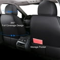 thumbnail image 6 of WILLJOY Black And Blue, Pu Leather, Waterproof, Front Rear Seat Covers, 5 Piece Count, 6 of 14