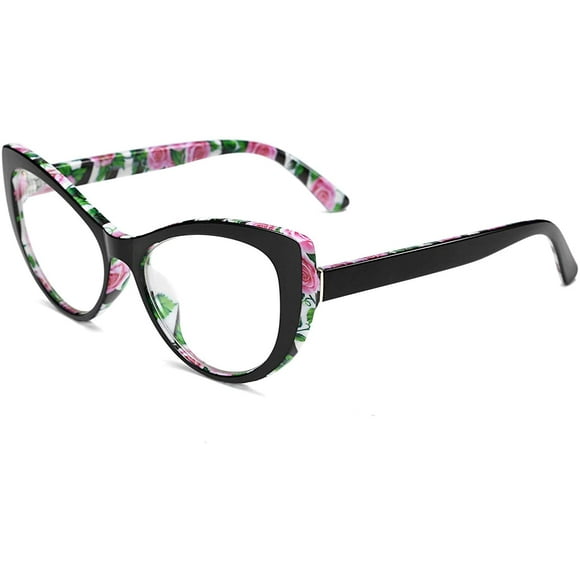 FEISEDY Womens Cateye Glasses Frame Printed Eyewear Clear Lenses Eyeglasses B2441