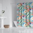 thumbnail image 2 of Green Pioneer Flower and Leaf Shower Curtain 72"x84" ,Bathroom Decorative Shower Curtains Set with 12 Hooks,Modern Waterproof Washable Shower Curtain, 2 of 6