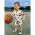 thumbnail image 6 of BemeyourBBs Newborn Baby Boy Mallard Duck Outfit Infant Baby Boys Summer Clothes Romper Shors Short Sleeve Duck Cattle Print Jumpsuit with Chest Pocket One Piece Playsuit, 6 of 9
