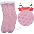 thumbnail image 2 of ZDWQFA Women's Winter Super Soft Warm Cozy Fuzzy Fleece-Lined with Grippers Slipper Socks, 2 of 6