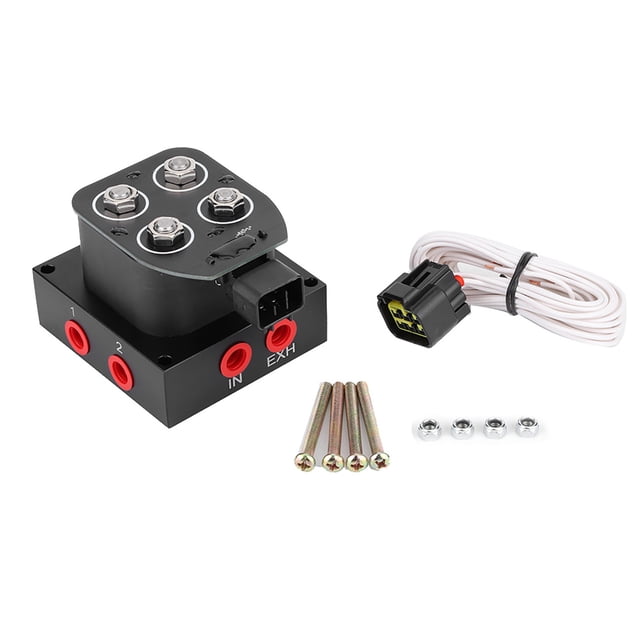 Bloque de válvula de colector de suspensión de suspensión neumática de válvula solenoide de 12V 12,6W 0‑300psi para camión de coche