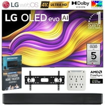 LG OLED83G5WUA 83" OLED evo 4K UHD Smart TV with One Wall Design 2025 Bundle with SKM1 2.0 Ch. Soundbar, TV Wall Mount, 6-Outlet Surge Adapter & Deco Gear Complete Home Theater Beginner's Guidebook