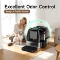 thumbnail image 2 of Extra Large Black Stainless Steel Litter Box With Lid, Leak Proof Design, 2 of 9