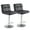 Black - Set of 2, variant on GIANNA Bar Stools Set of 2, Adjustable PU Leather Swivel Barstools, Modern Counter Stools with Back and Footrest, Counter Height Barstools for Bar, Kitchen, Dining Room