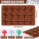 thumbnail image 4 of Molde de chocolate con 3 formas de hongos, 15 cavidades, perfecto para chocolate, dulces, fondant y decoración de pasteles, 4 of 4