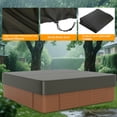 thumbnail image 2 of Cubierta para Jacuzzi Exterior Uxcell 85.8" x 85.8" x 11.8" Impermeable y Resistente a la Intemperie Protector de SPA Cuadrado, Café, 2 of 6