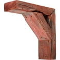 thumbnail image 4 of Ekena Millwork 3 1/2"W x 8"D x 8"H Vintage Farmhouse Bracket, Barnwood Decor Collection, Salvaged Red (2-Pack), 4 of 5