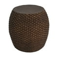 thumbnail image 6 of Faux Rattan Side Table for Both Indoor and Outdoor Use, Handmade MgO, Brown, 6 of 9