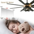 thumbnail image 5 of Bella Depot 65" Black  Industrial Ceiling Fan with Light and Remote Control  6-Speed Reversible DC Motor, 5 of 12