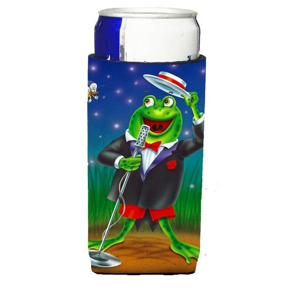 Carolines Treasures APH0523MUK Frog Comedy Routine Michelob Ultra beverage insulators for slim cans Slim Can multicolor