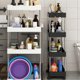 thumbnail image 3 of Tier Rolling Utility Cart, Movable Slim Storage Rack for Kitchen, Bathroom, Living Room - Space Saving Organizer Shelf B, 3 of 5