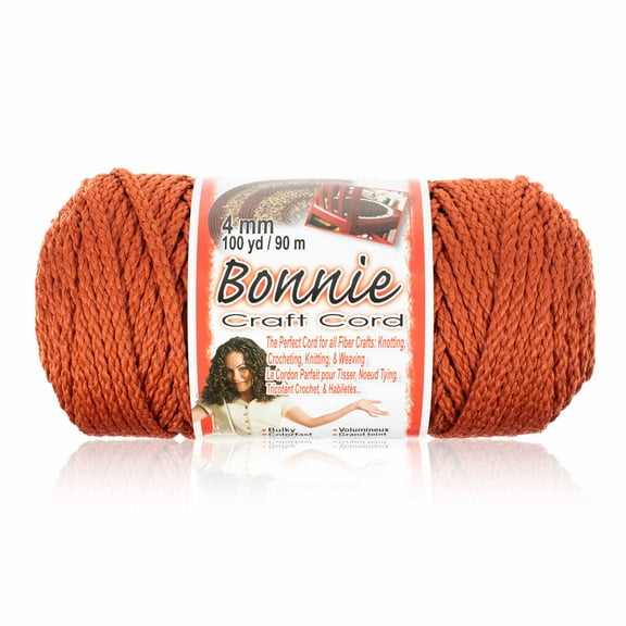 Craft County Bonnie Macrame Cord - 4mm - 100 yd Lengths - Various Colors