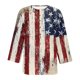 thumbnail image 4 of Camiseta Casual Suelta Del Botón Impreso Del Día de la Independencia de la Mujer de Manga Superior de 3/4 para el Hogar Y el Uso Diario, 4 of 4