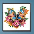 thumbnail image 3 of Pintura de diamante 5D DIY, taladro parcial con forma especial, decoración de mariposa, 30x30cm, 3 of 9