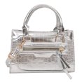 thumbnail image 1 of Bolso de mano de moda para mujer bolso de mano brillante de Color sólido bolso diario de cuero PU para exteriores, 1 of 9