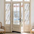 thumbnail image 2 of Marble White Gold Window Privacy Film, Modern Abstract Geometric Static Cling UV Sun Blocking Heat Control Window Tint Day and Night, Non-Adhesive Reusable One Way Windows Privacy Cover 17.7''x78.7'', 2 of 7