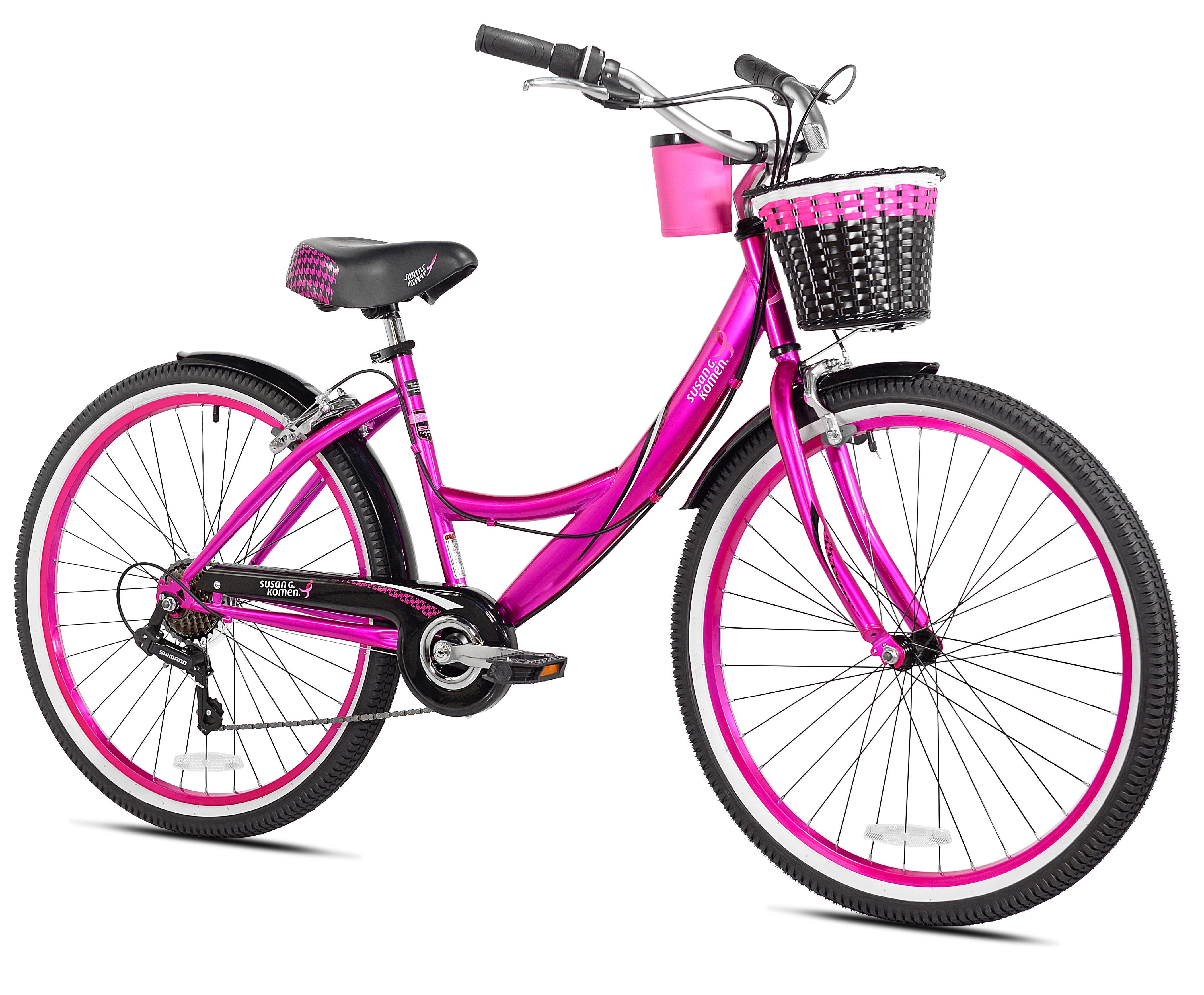 pink women's cruiser bike