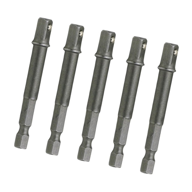 Juego de 5 adaptadores de extensión de dados, puntas de destornillador, adaptador de dado a taladro, vástago hexagonal de 1/4" para herramientas 25 mm