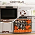 thumbnail image 3 of Hello Fall Oven Skirts Rustic Pumpkin Buffalo Plaid Farmhouse Tie Top Oven Curtain for Door Decorative Stove Cover Dishwasher Cover for Cottage Kitchen Decor, 3 of 7