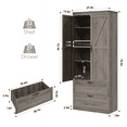 thumbnail image 2 of Homfa 70'' Tall Kitchen Pantry with Shelf & Drawer, Farmhouse 2 Door Pantry Storage Cabinet for Dining Room Living Room, Wash Gray, 2 of 8