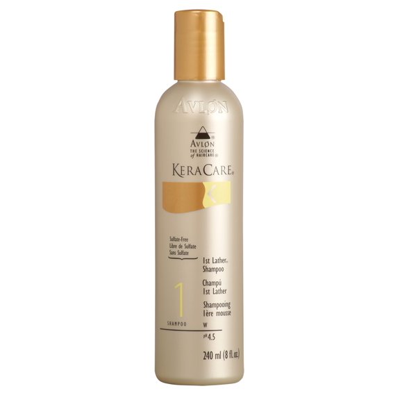 Size : 8 oz , Avlon KeraCare 1st Lather Shampoo (Sulfate-Free) Hair - Pack of 3 w/ Sleekshop Teasing Comb