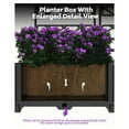 thumbnail image 7 of Home Plastic Plant Box with Metal Trellis, Raised Garden Bed with Trellis Planter for Climbing Plant Outdoor Raised Planter Box Privacy Screen for Patio Balcony,Planter Box for Backyard Patio, 7 of 7