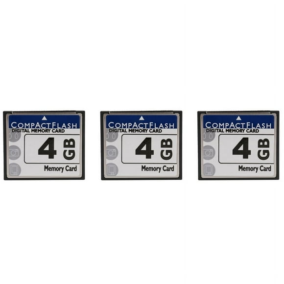 3X Professional 4GB Compact Flash Memory Card(White&Blue),3 x Flash Card,White & Blue