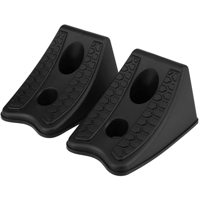 2 Pieces Car Wheel Chock, Non-Slip Rubber Block Car Tire Wheel Alignment Block
