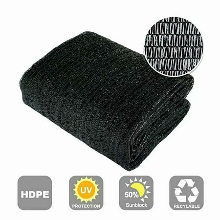 Cerbior 50% UV Block Shade Cloth Sun Shade Plant Cover Greenhouse 10 x 12 ft(3x4m) Black